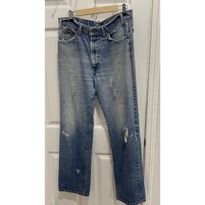 Vintage 90s Worked Thrashed Distressed Grunge Levi's 517 Jeans‎ 34x32 USA